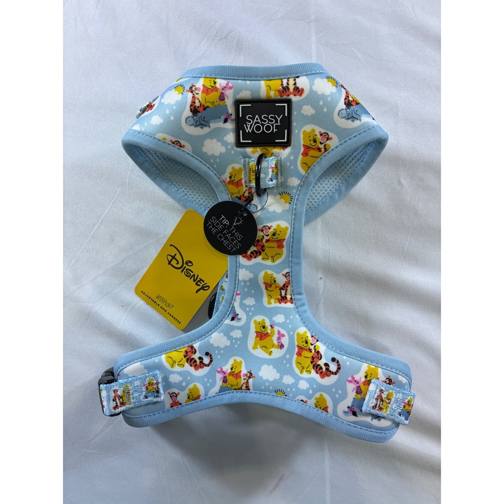 Sassy Woof Disney Winnie the Pooh Adjustable Dog Harness Blue Medium NWT